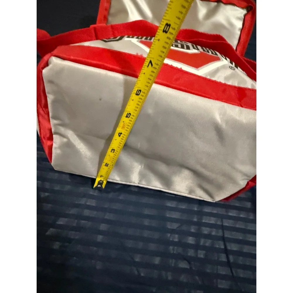 Ohio State Buckeyes Insulated Lunch Bag Cooler Silver Red Adjustable Strap